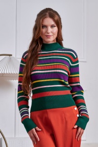 Banned Retro - Carol gestreepte jumper in multi