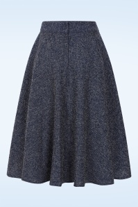 Banned Retro - Amelia swing rok in marineblauw 3