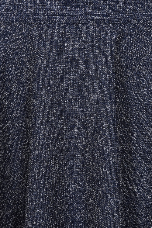 Banned Retro - Amelia swing rok in marineblauw 2