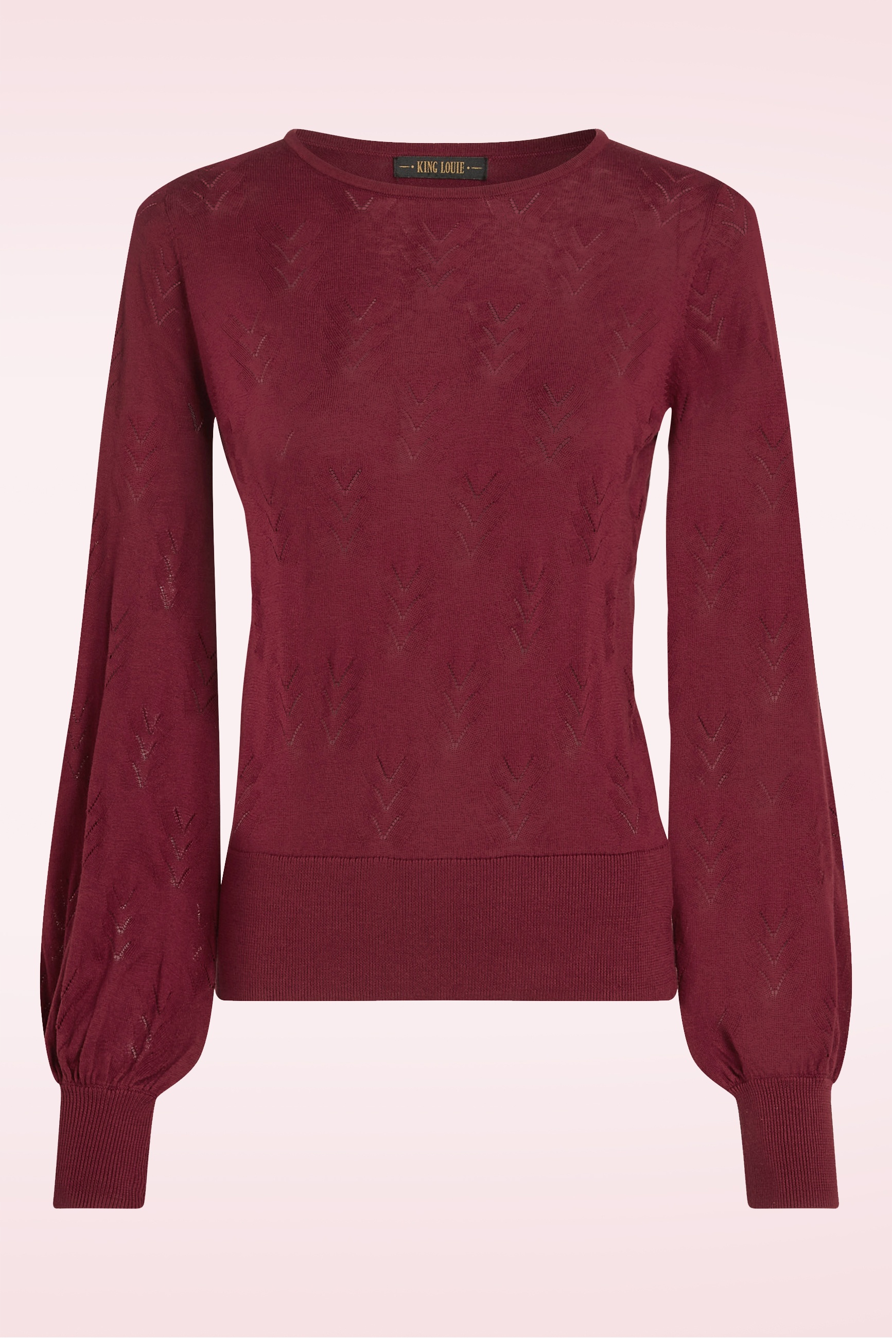 King Louie - Bell club top in cabernet rood 2