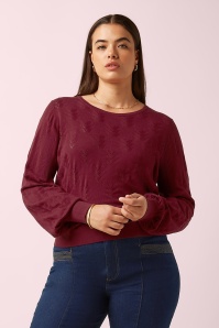 King Louie - Bell club top in cabernet rood
