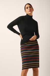 King Louie - Ozark plisse gebreide rok in multi