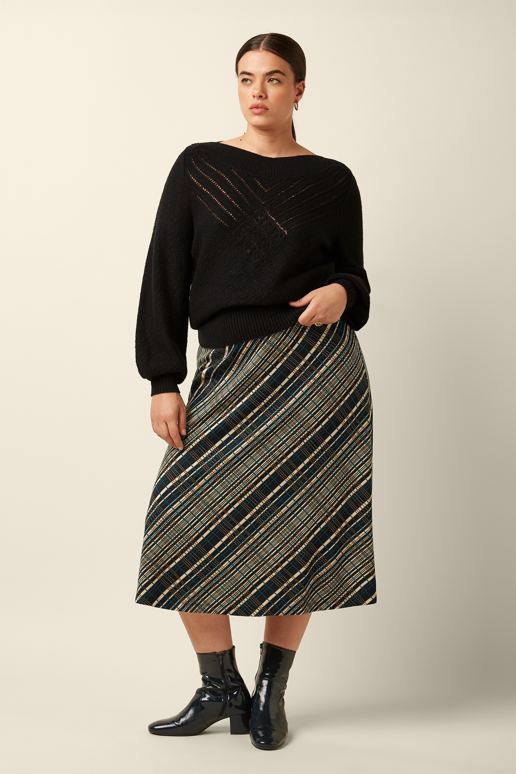 King Louie - Juno Chime midi rok in zwart en multi 2