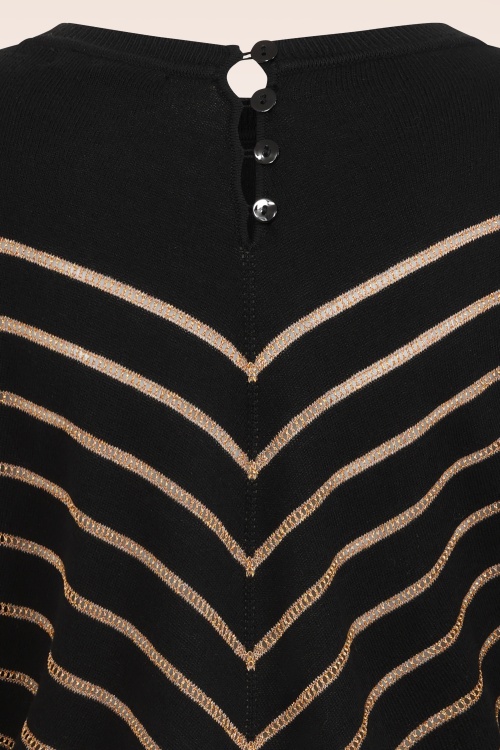 King Louie - Joy Plume top in zwart 3