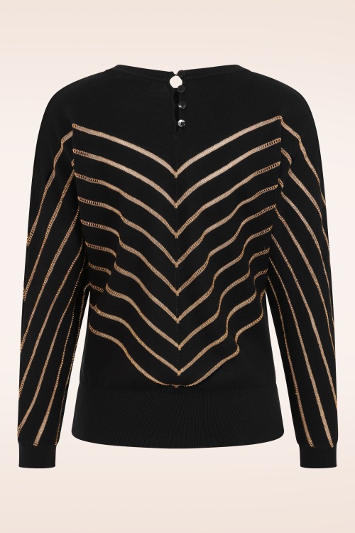 King Louie - Joy Plume top in zwart 5