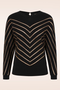 King Louie - Joy Plume top in zwart 2