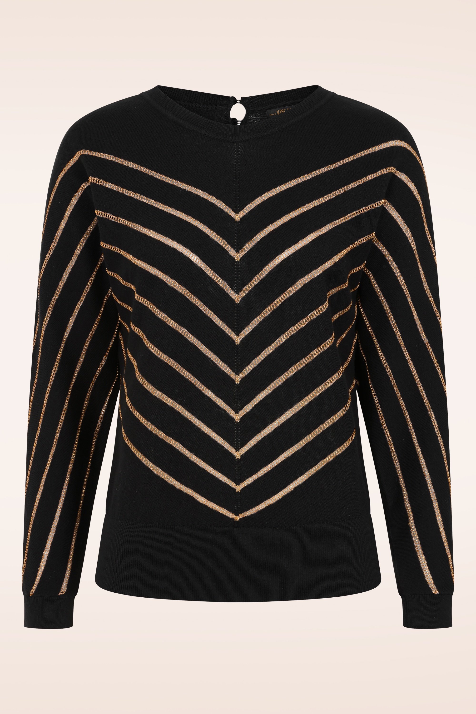 King Louie - Joy Plume top in zwart 2