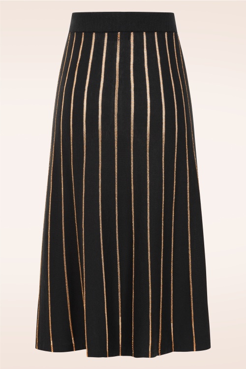 King Louie - Plume gebreide rok in zwart 4