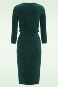 King Louie - Anja Rina rib jurk in libel groen 6