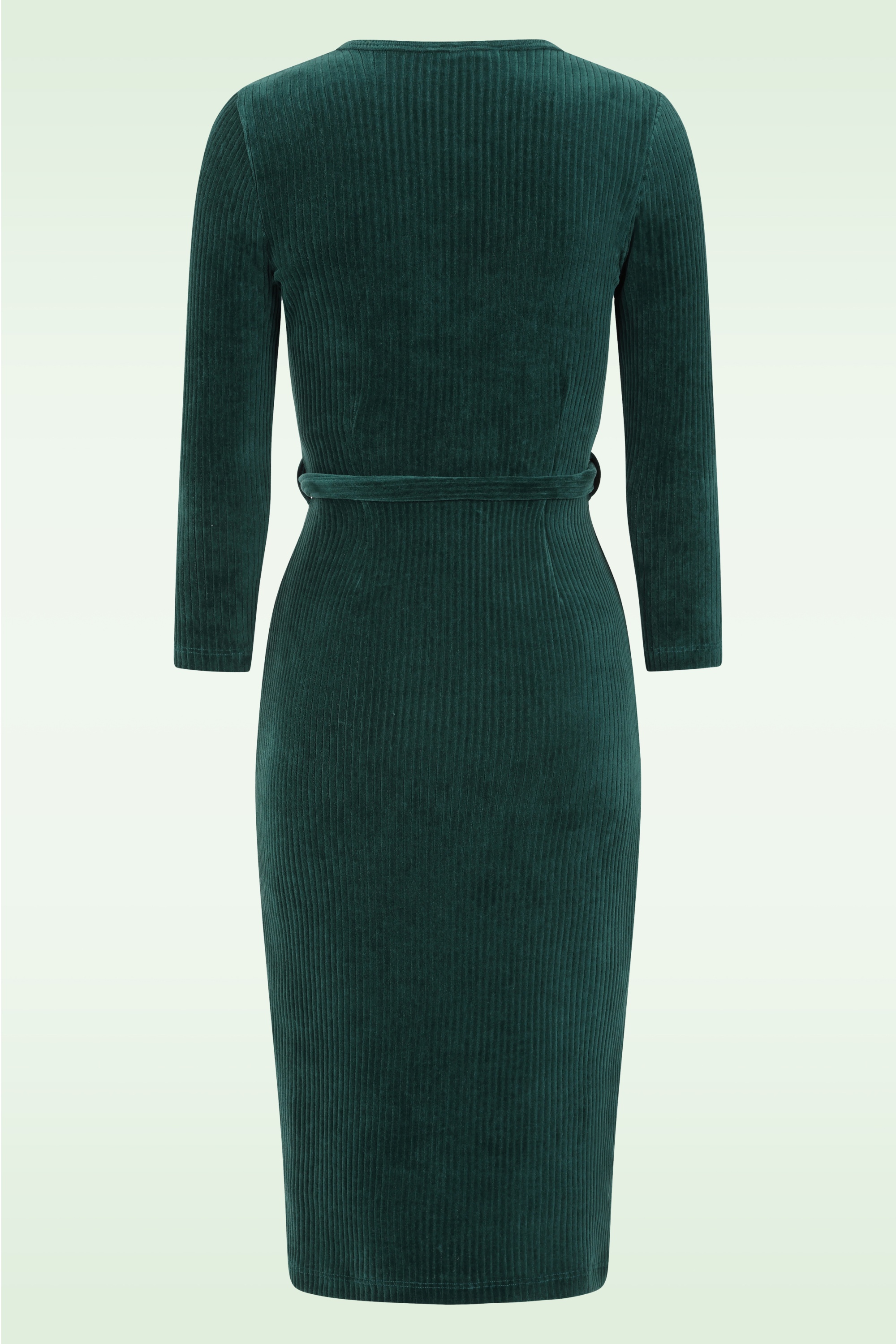 King Louie - Anja Rina rib jurk in libel groen 6