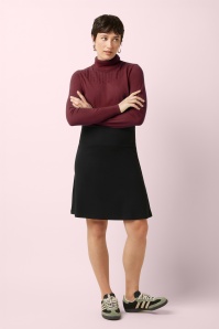 King Louie - Rollneck Club top in cabernet rood  3