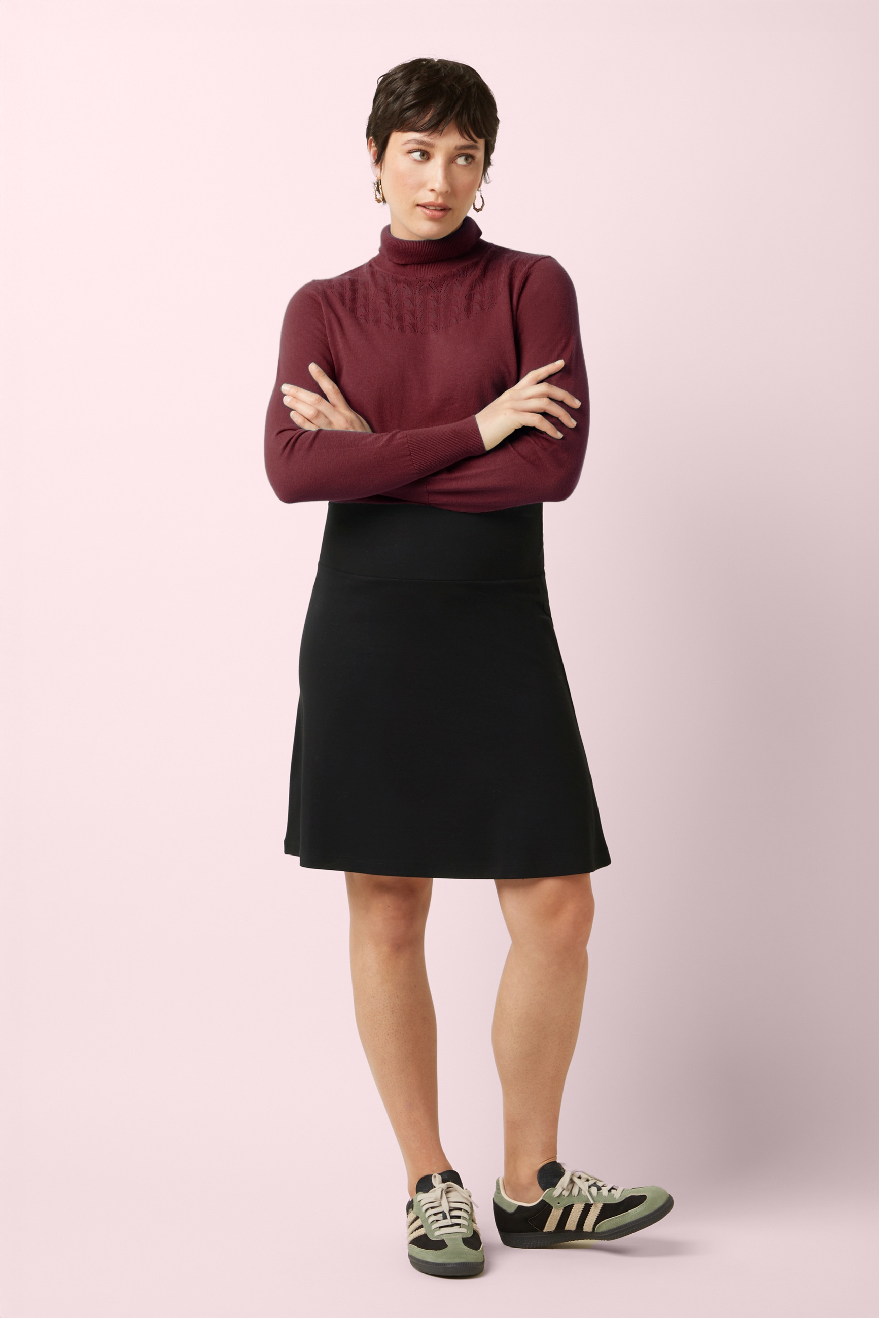 King Louie - Rollneck Club top in cabernet rood  3