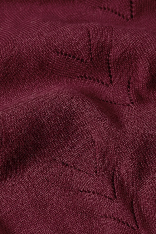 King Louie - Rollneck Club top in cabernet rood  4