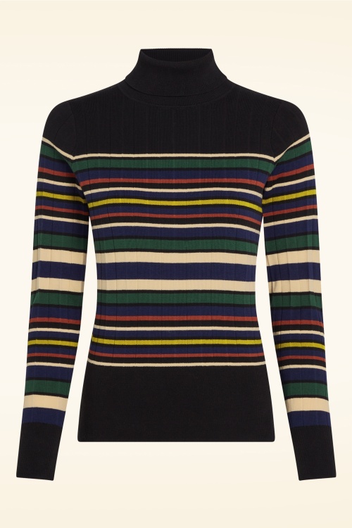 King Louie - Rollneck Ozark top in multi 2