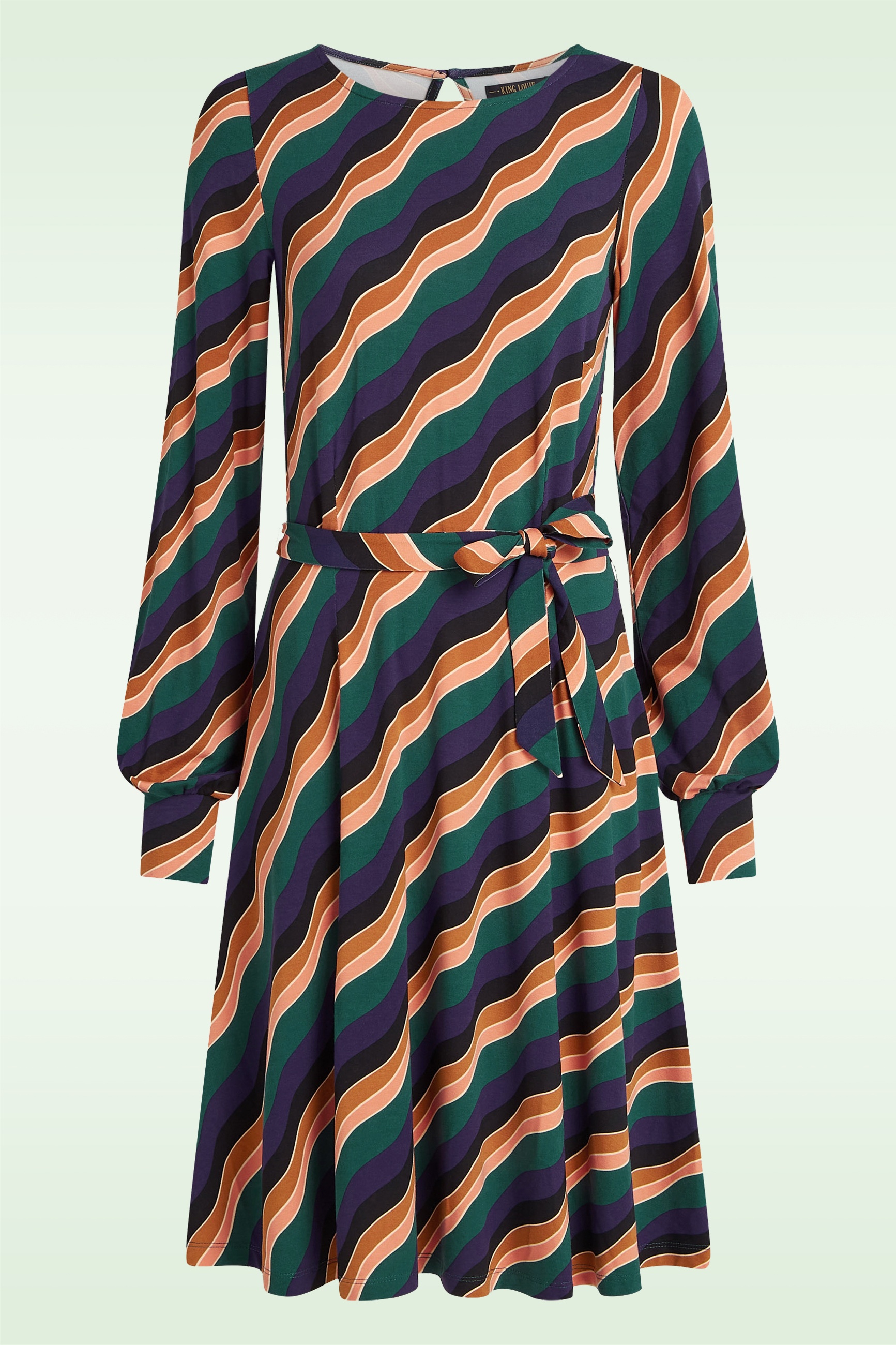 King Louie - Betty Buff Razzle jurk in libel groen