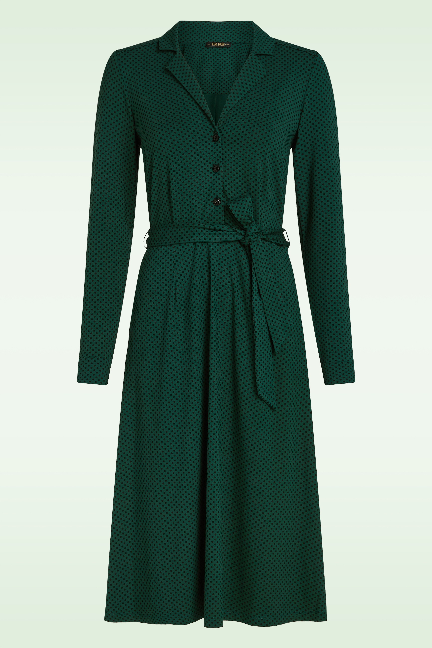 King Louie - Lola Piper jurk in botanisch groen 2