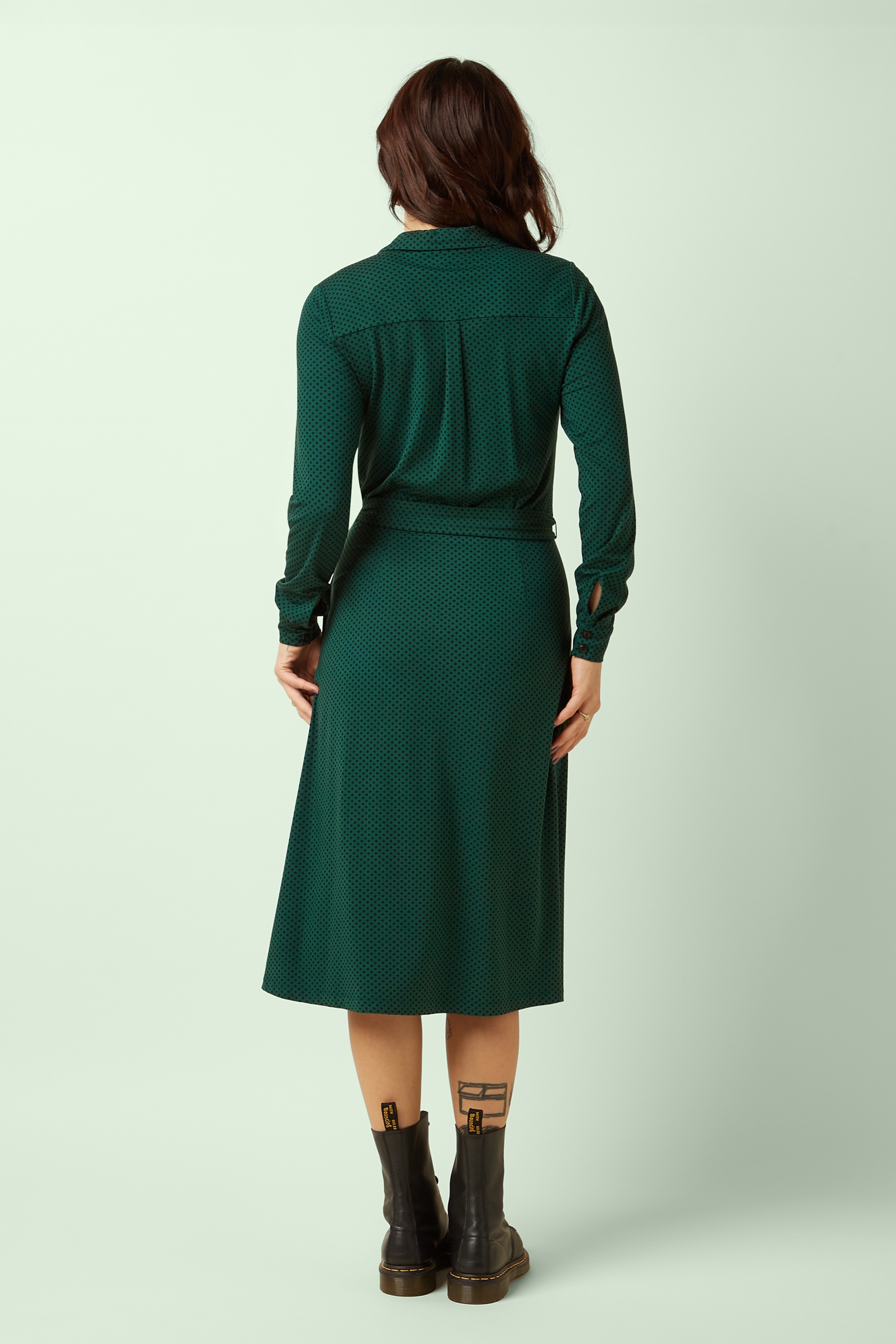 King Louie - Lola Piper jurk in botanisch groen 4