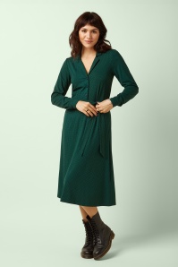 King Louie - Lola Piper jurk in botanisch groen