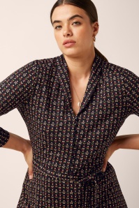 King Louie - Emmy Jangle jurk in zwart en multi 2