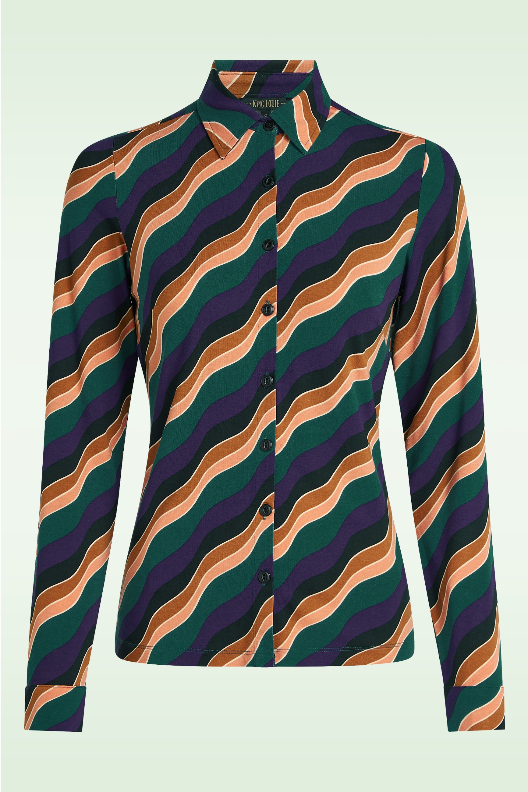 King Louie - Blouse Razzle in libel groen 2