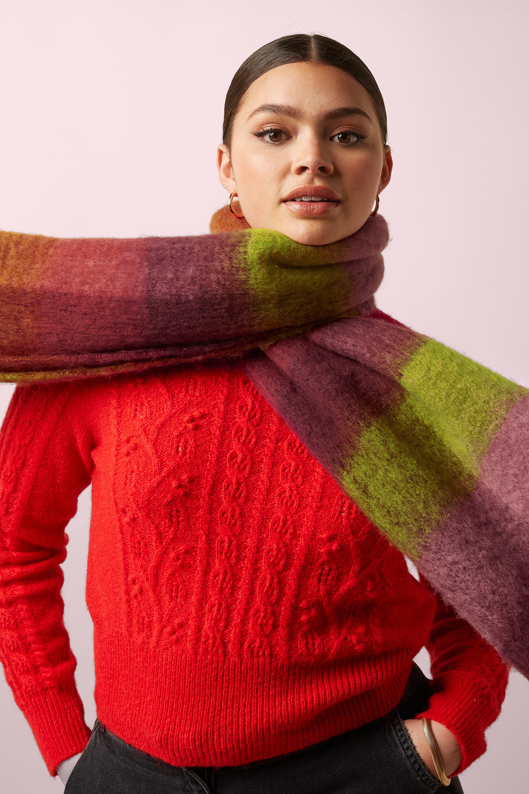 King Louie - Check sjaal in multi 2