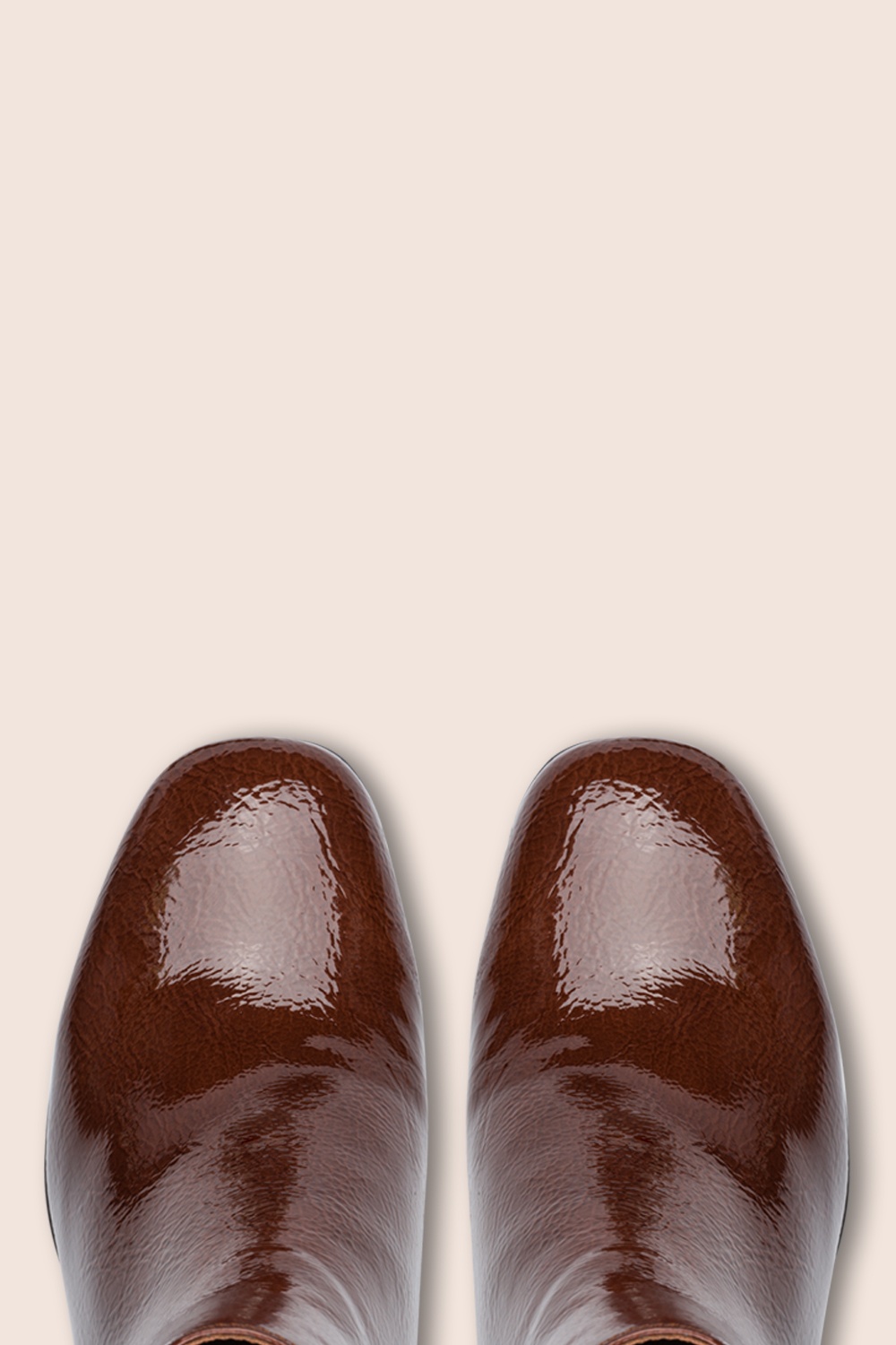 Tamaris - Paloma lak enkellaarsjes in cognacbruin 2