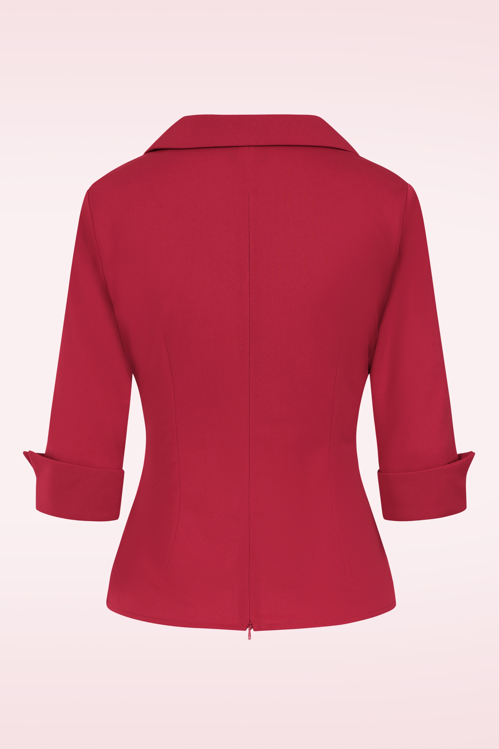 Glamour Bunny Business Babe - Dianne Travel blouse in wijnrood 4