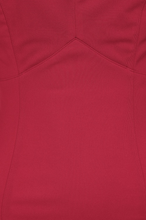 Glamour Bunny Business Babe - Dianne Travel blouse in wijnrood 3