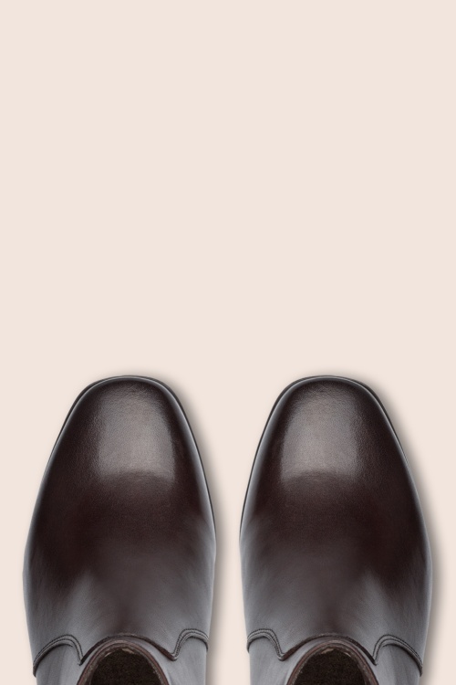 Tamaris - Paige Leather Comfort enkellaarsjes in espresso 2