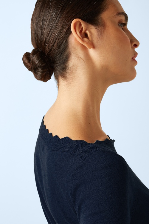 King Louie - Audrey Cocoon top in blauw 3