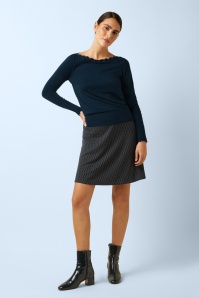 King Louie - Audrey Cocoon top in blauw 2