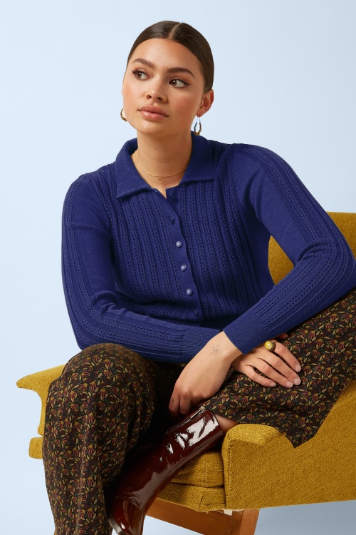 King Louie - Sofie Carmi vest in rhodoniet blauw