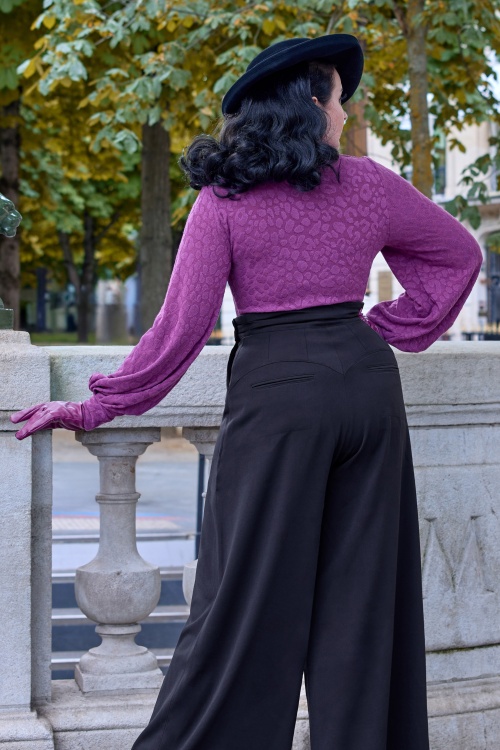 Miss Candyfloss - Cassandre Mai gebreide top in fuchsia 3