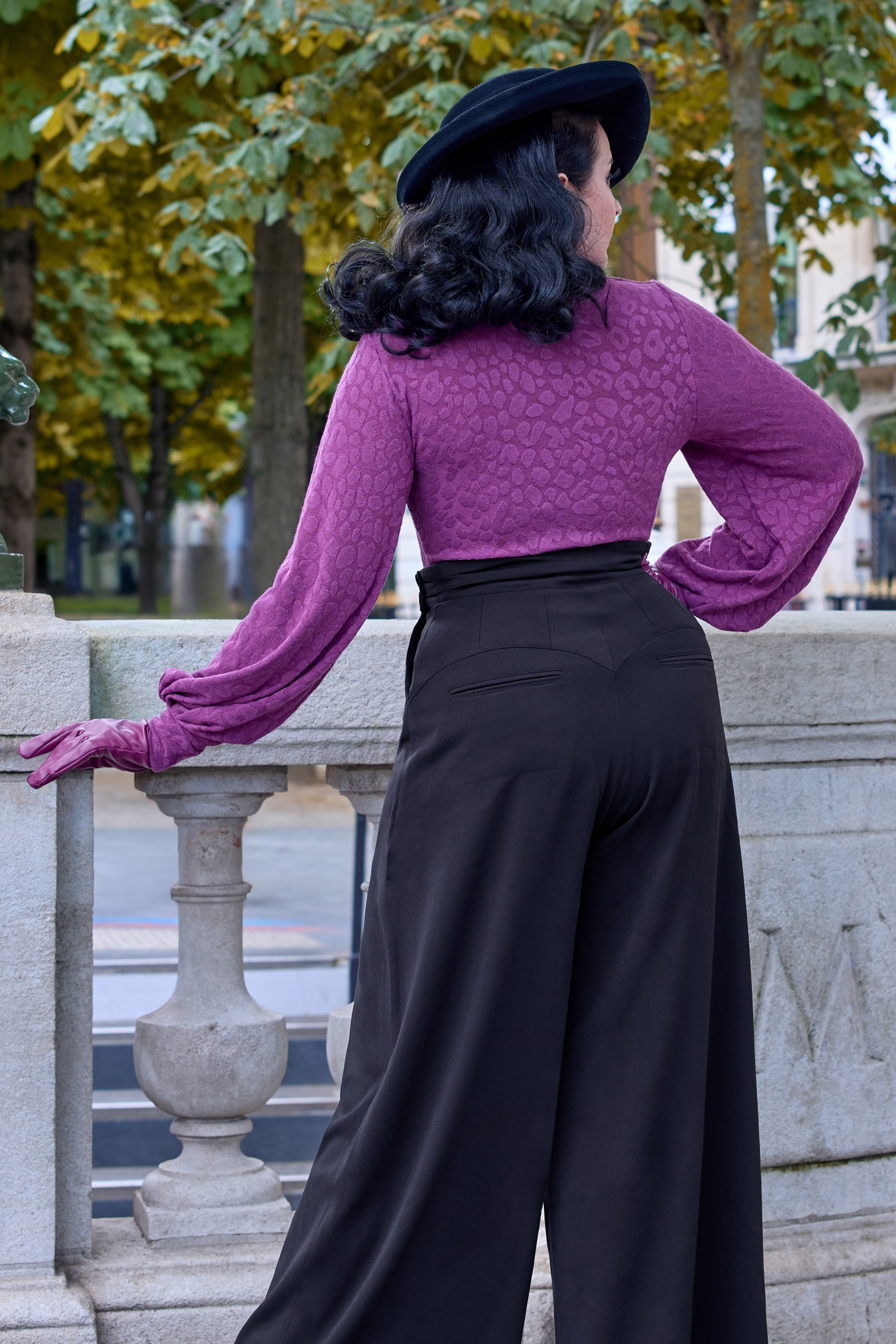 Miss Candyfloss - Cassandre Mai gebreide top in fuchsia 3