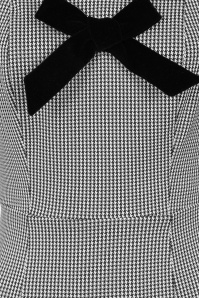Hearts & Roses - Topvintage Exclusive - Gillian Houndstooth pencil jurk in zwart en wit 2