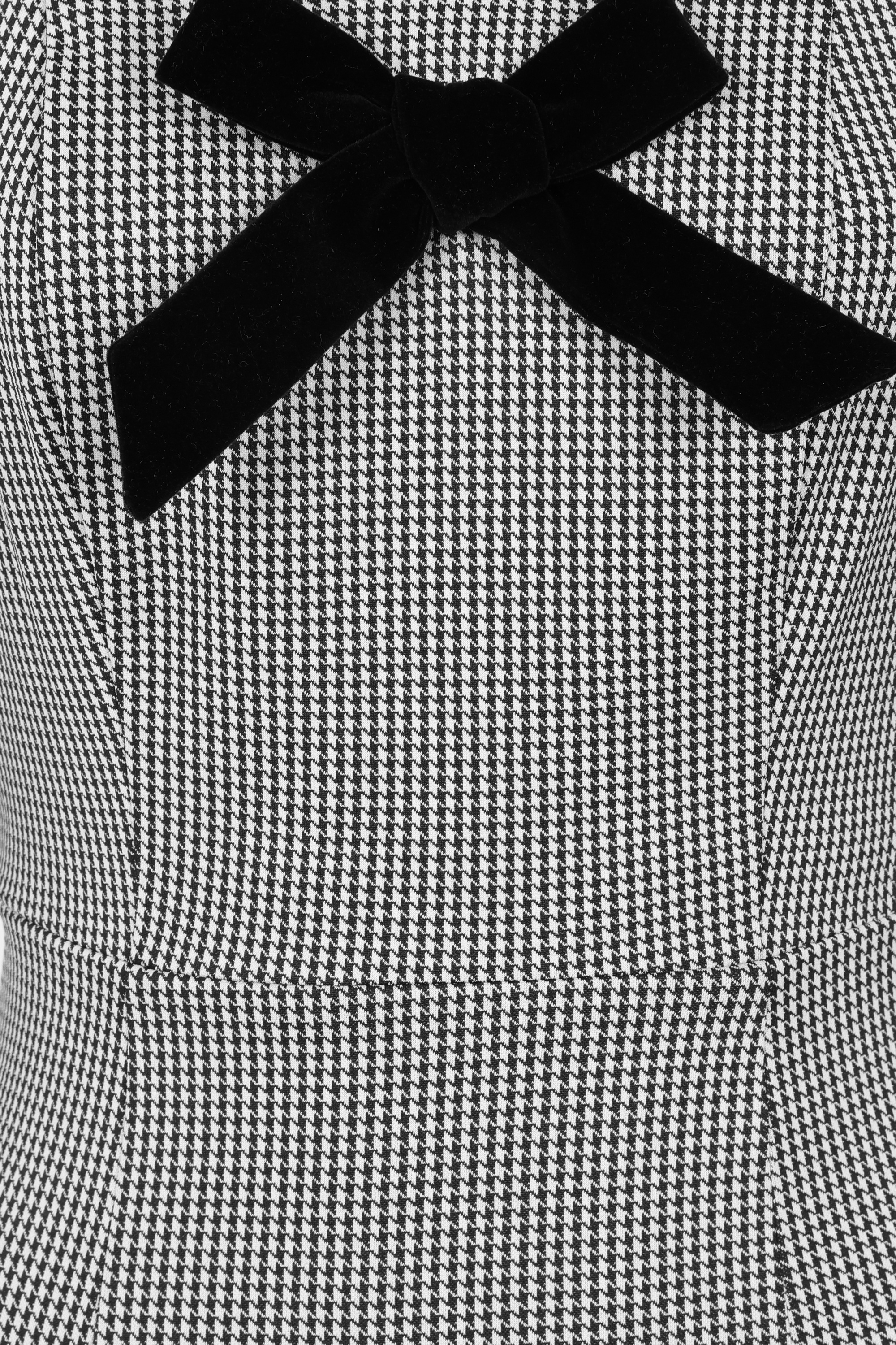 Hearts & Roses - Topvintage Exclusive - Gillian Houndstooth pencil jurk in zwart en wit 2
