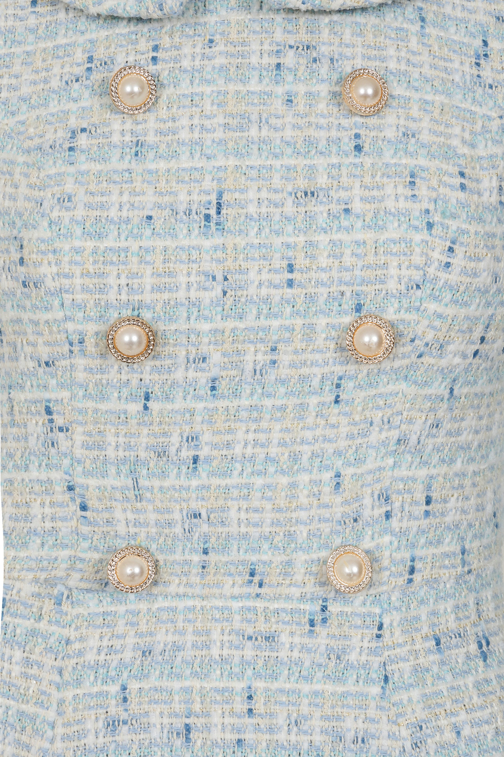 Hearts & Roses - Grace Avenue Boucle a-lijn jurk in babyblauw 2