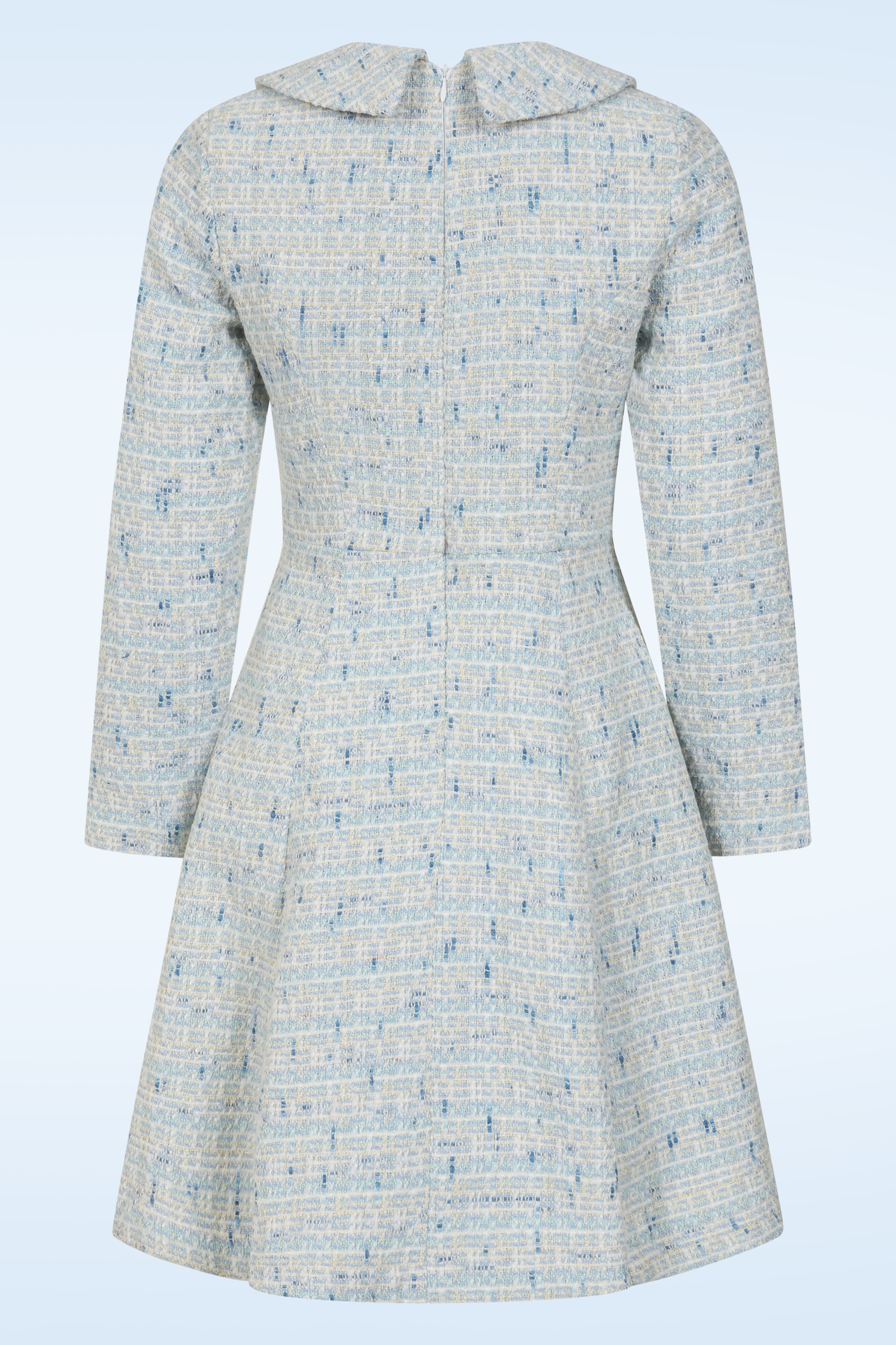 Hearts & Roses - Grace Avenue Boucle a-lijn jurk in babyblauw 3