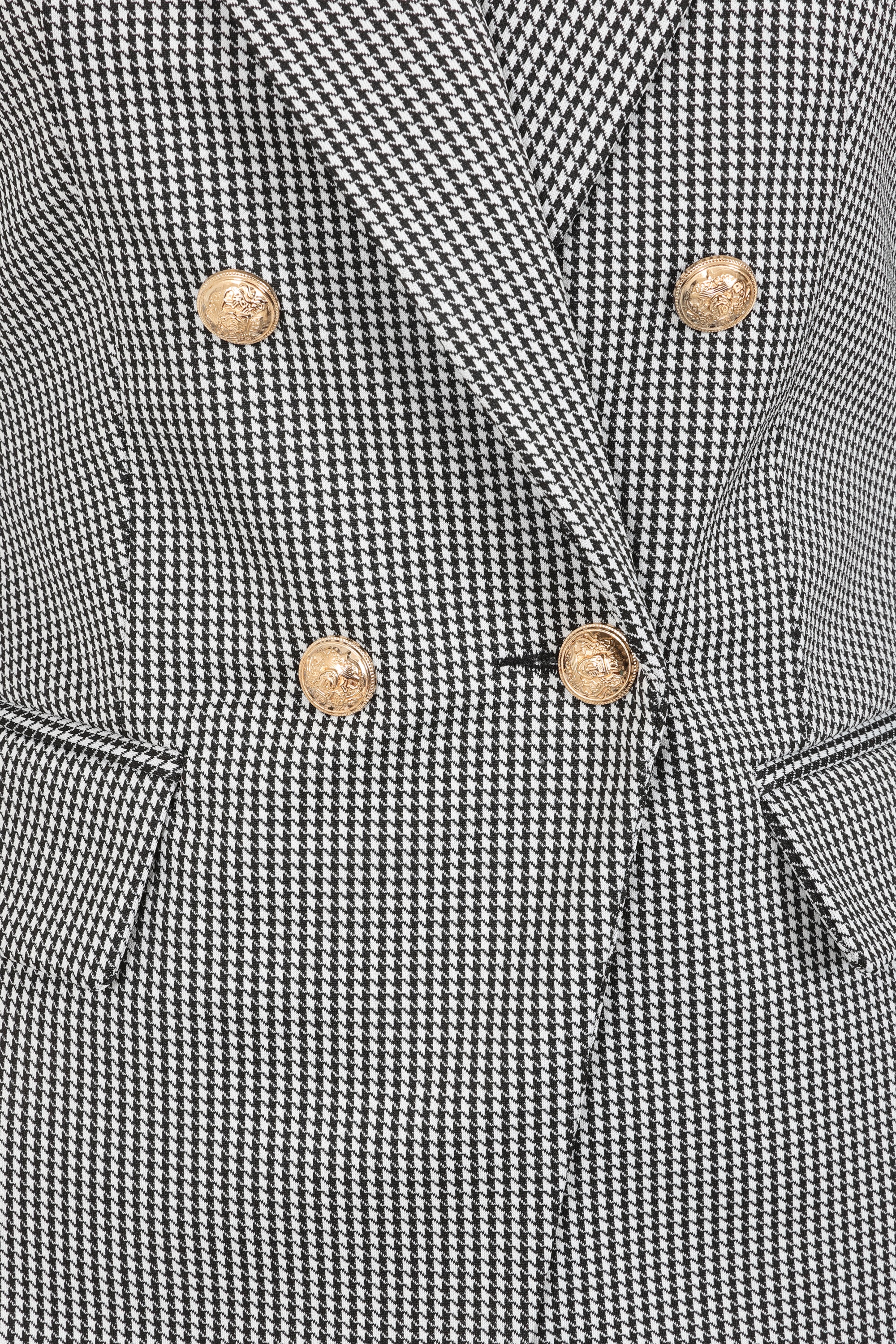 Hearts & Roses - Topvintage exclusive - Gillian Houndstooth blazer in zwart en wit 2