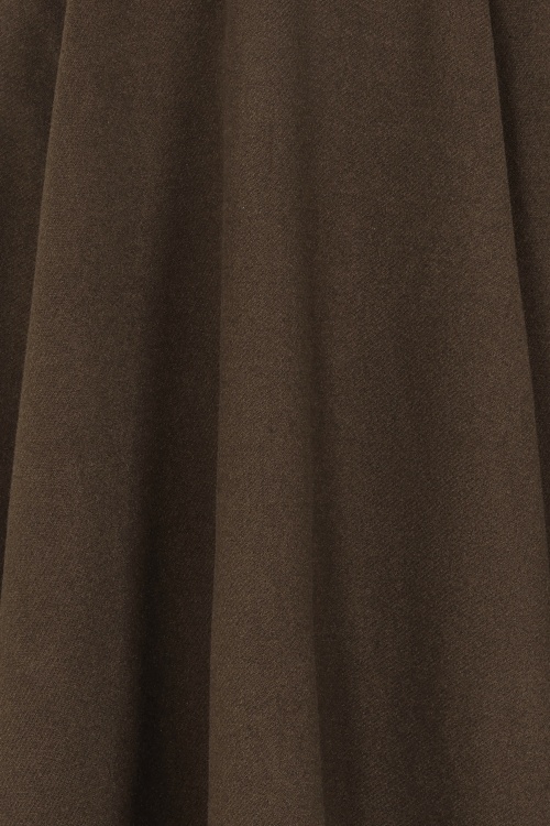 Hearts & Roses - Topvintage exclusive - Tara swing rok in bruin 2