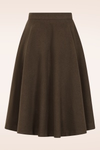 Hearts & Roses - Topvintage exclusive - Tara swing rok in bruin 4