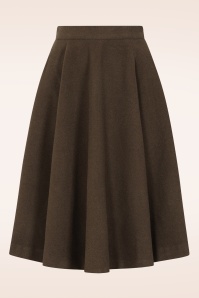 Hearts & Roses - Topvintage exclusive - Tara swing rok in bruin