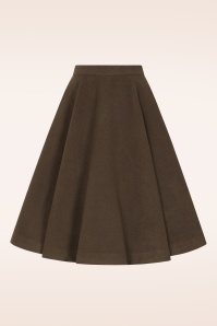 Hearts & Roses - Topvintage exclusive - Tara swing rok in bruin 3