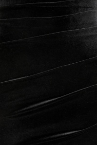 Vintage Chic for Topvintage - Topvintage exclusive ~ Sage Velvet maxi jurk in zwart 2