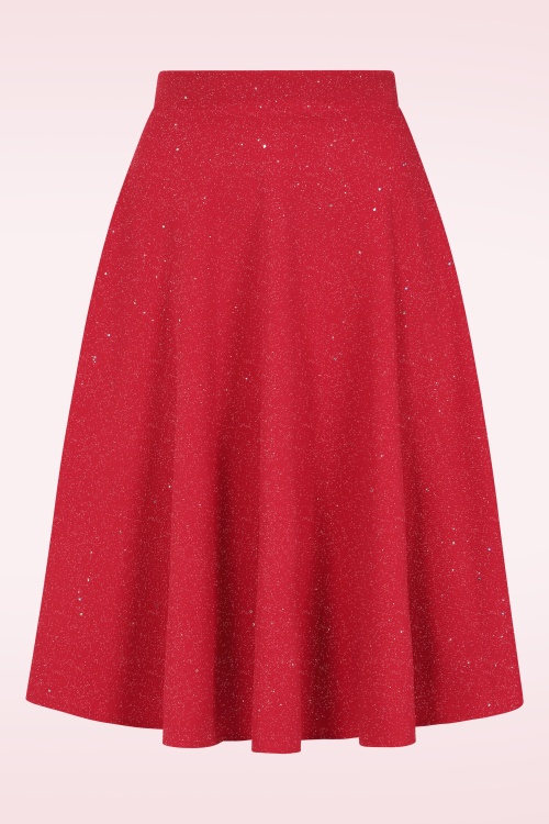 Vintage Chic for Topvintage - Topvintage exclusive ~ Gilly Glitter swing rok in rood