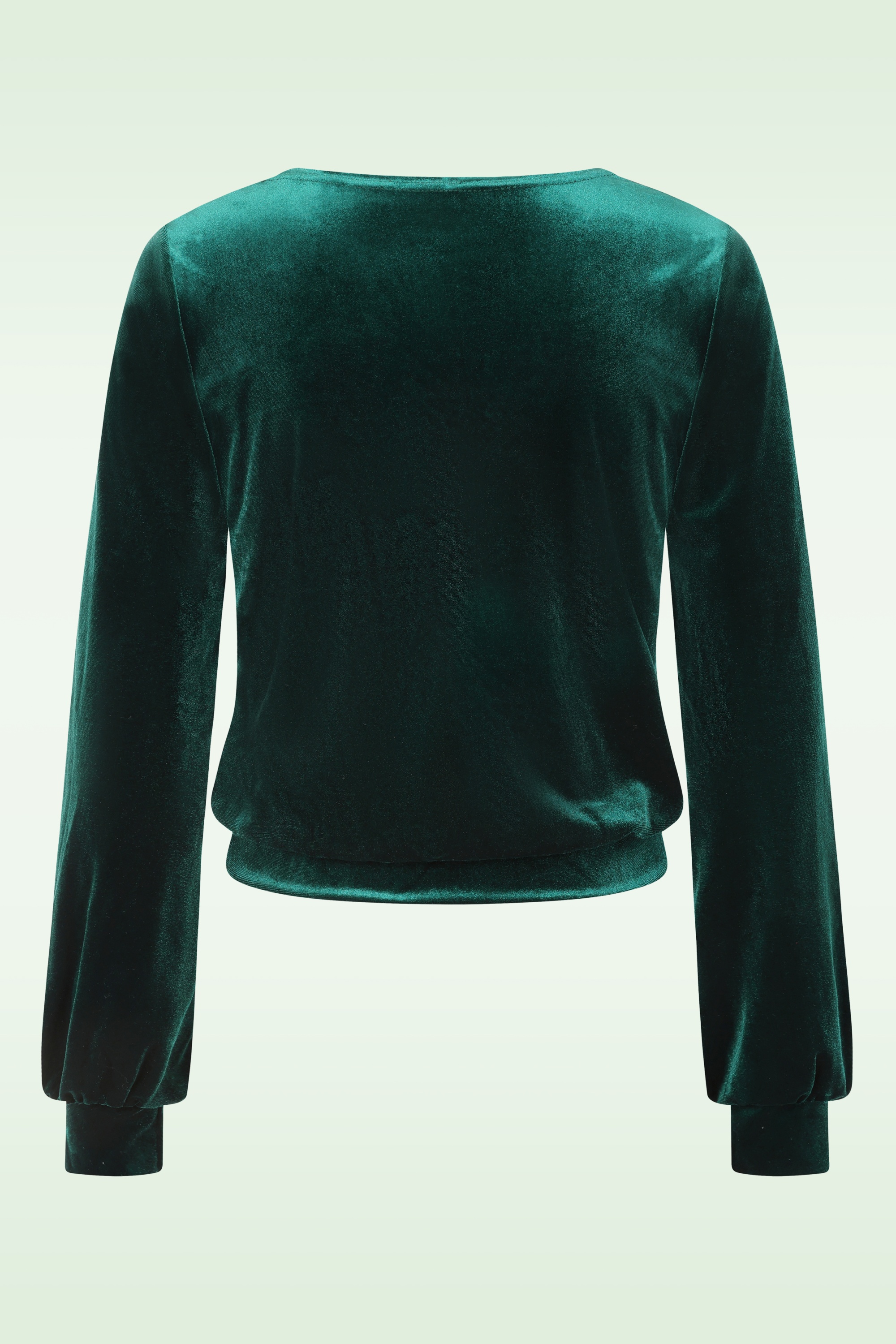 Vintage Chic for Topvintage - Topvintage exclusive ~ Cozy Velvet top in groen 3