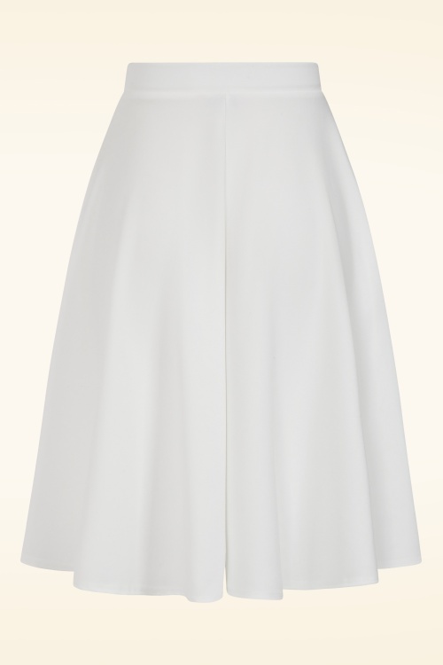 Vintage Chic for Topvintage - Topvintage exclusive ~ Sheila swing rok in gebroken wit 3