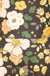 Vintage Chic for Topvintage - Topvintage exclusive ~ Jules Floral swing jurk in bruin 2