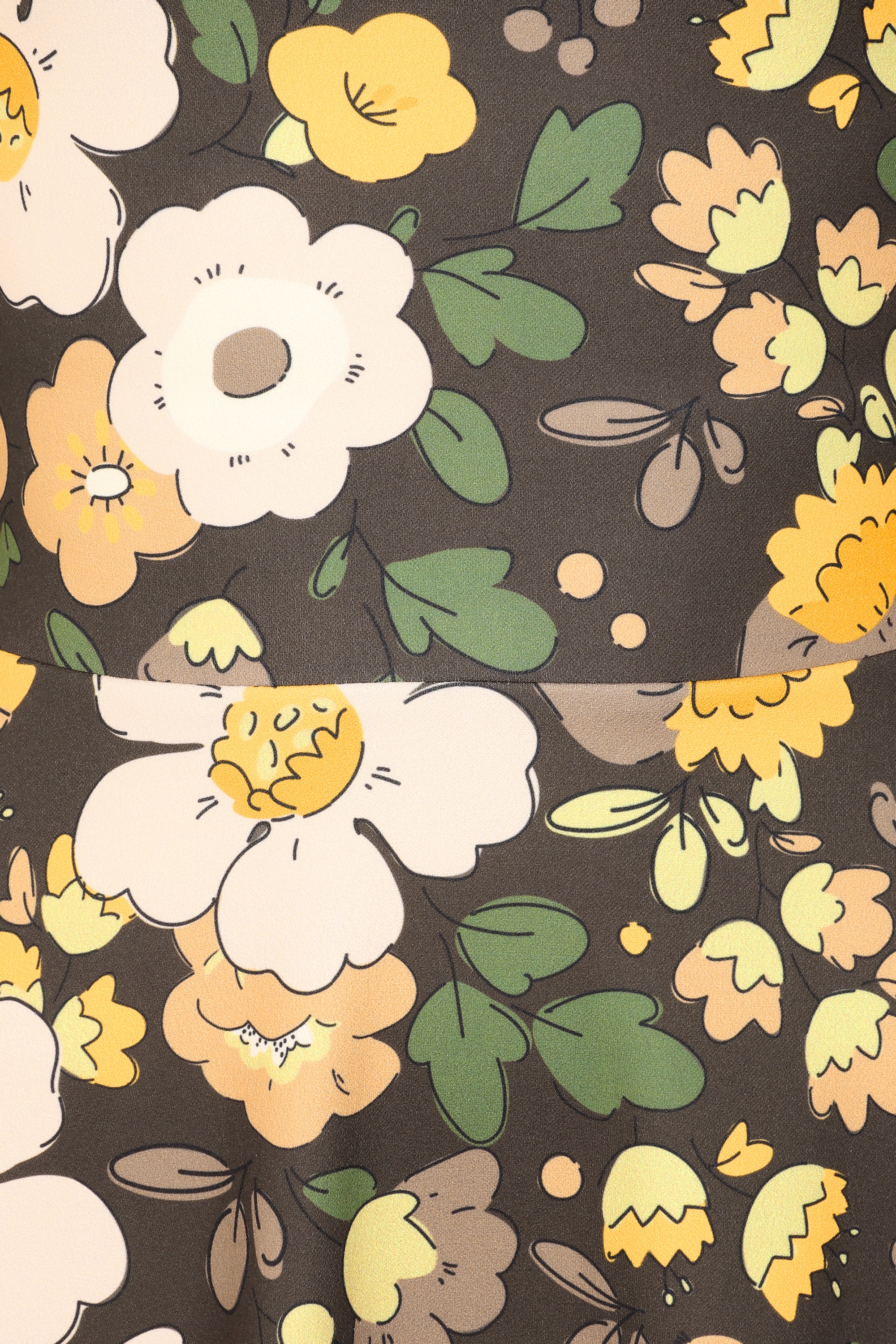 Vintage Chic for Topvintage - Topvintage exclusive ~ Jules Floral swing jurk in bruin 2