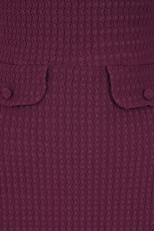 Vintage Chic for Topvintage - Topvintage exclusive ~ Tessa a-lijn jurk in auberginepaars 2